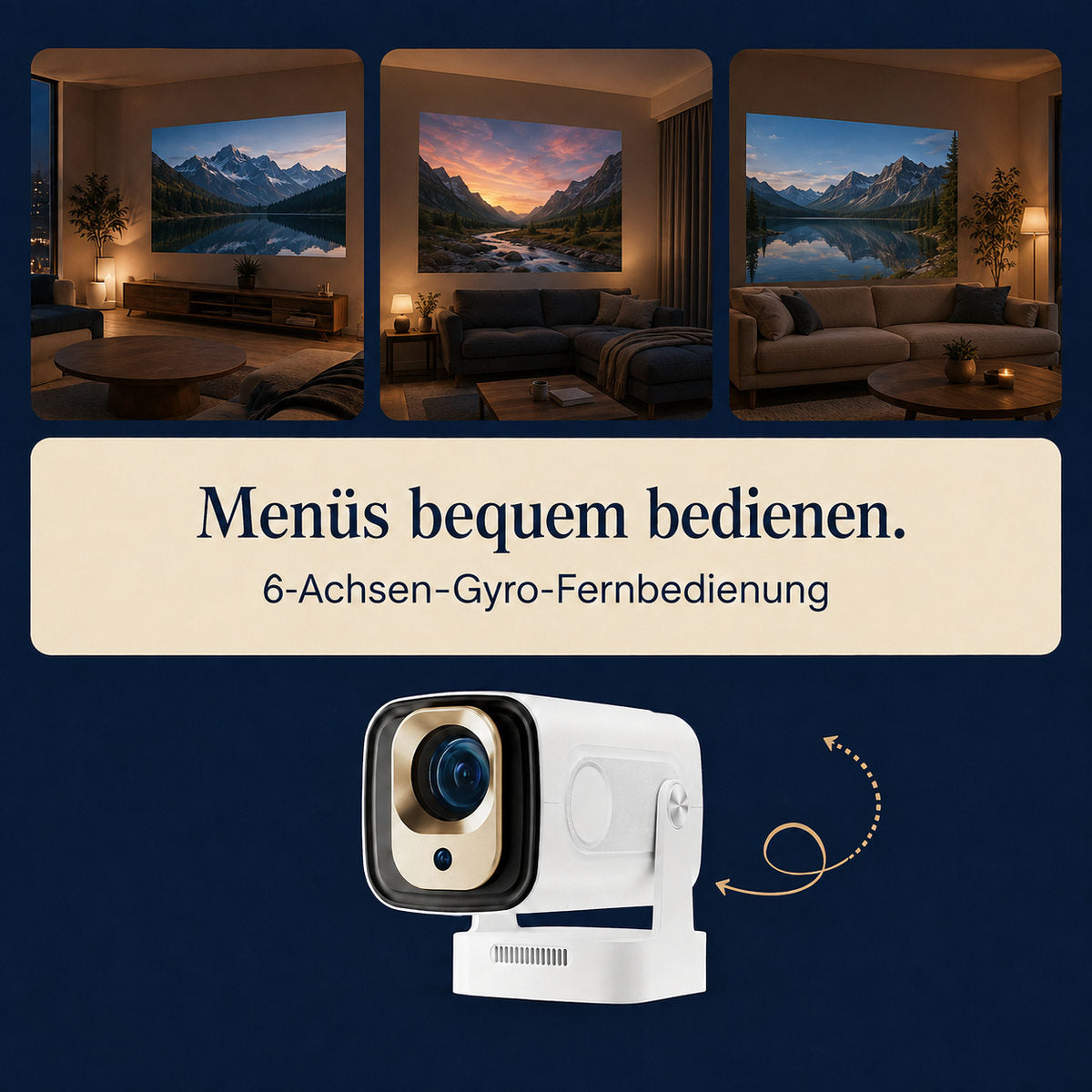 Magcubic HY310 – Menüs bequem bedienen.