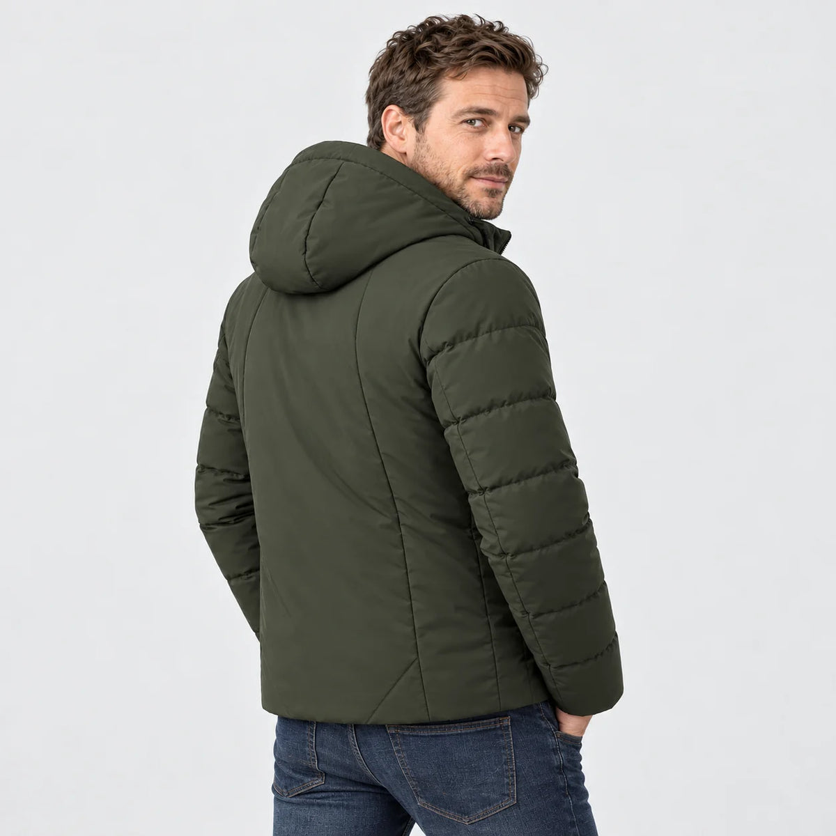 Beheizbare Herrenjacke PyreFit Apexia, Rückansicht