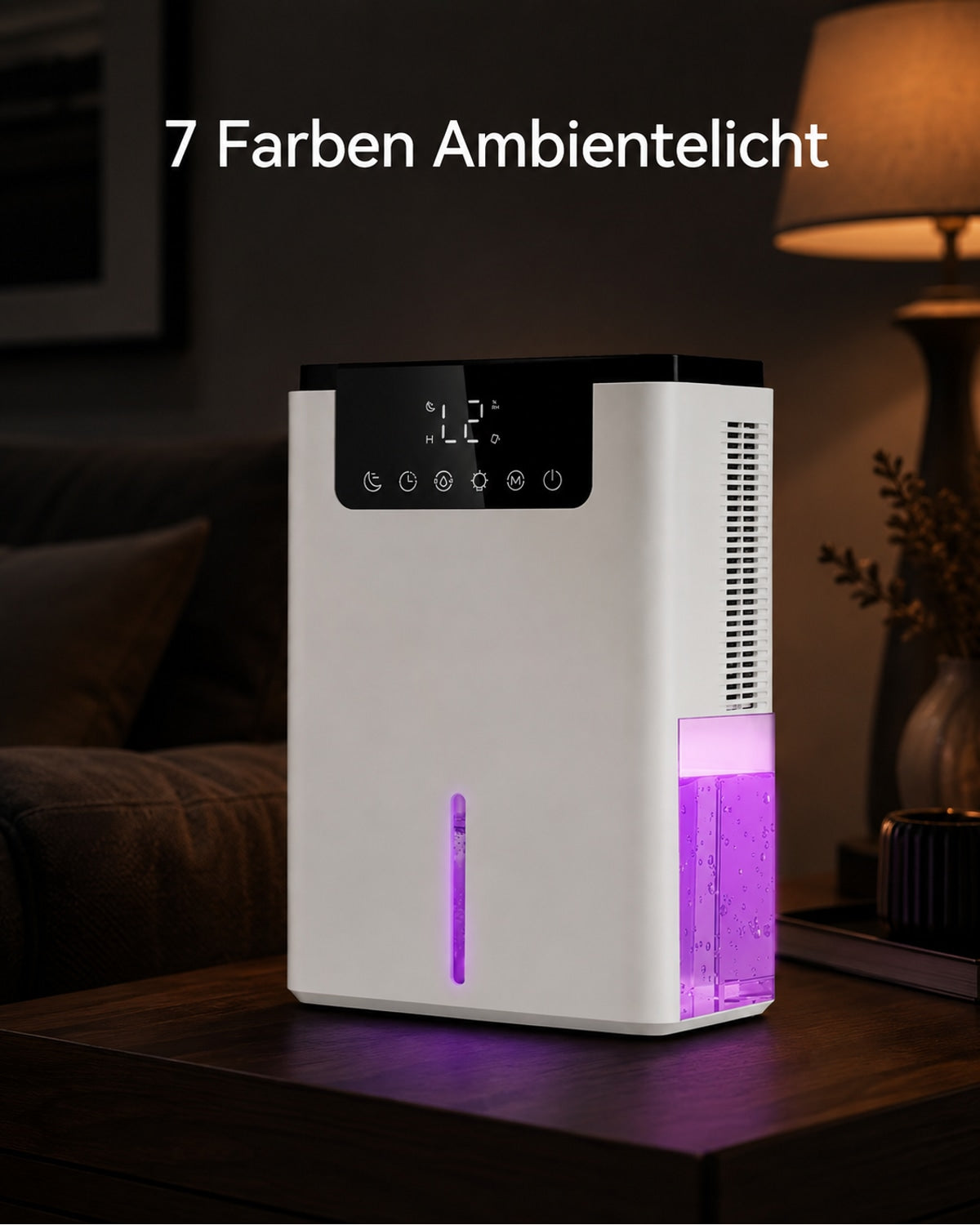 Luftentfeuchter D2 mit 2,5-l-Tank und Touch-Display – Produktansicht 6
