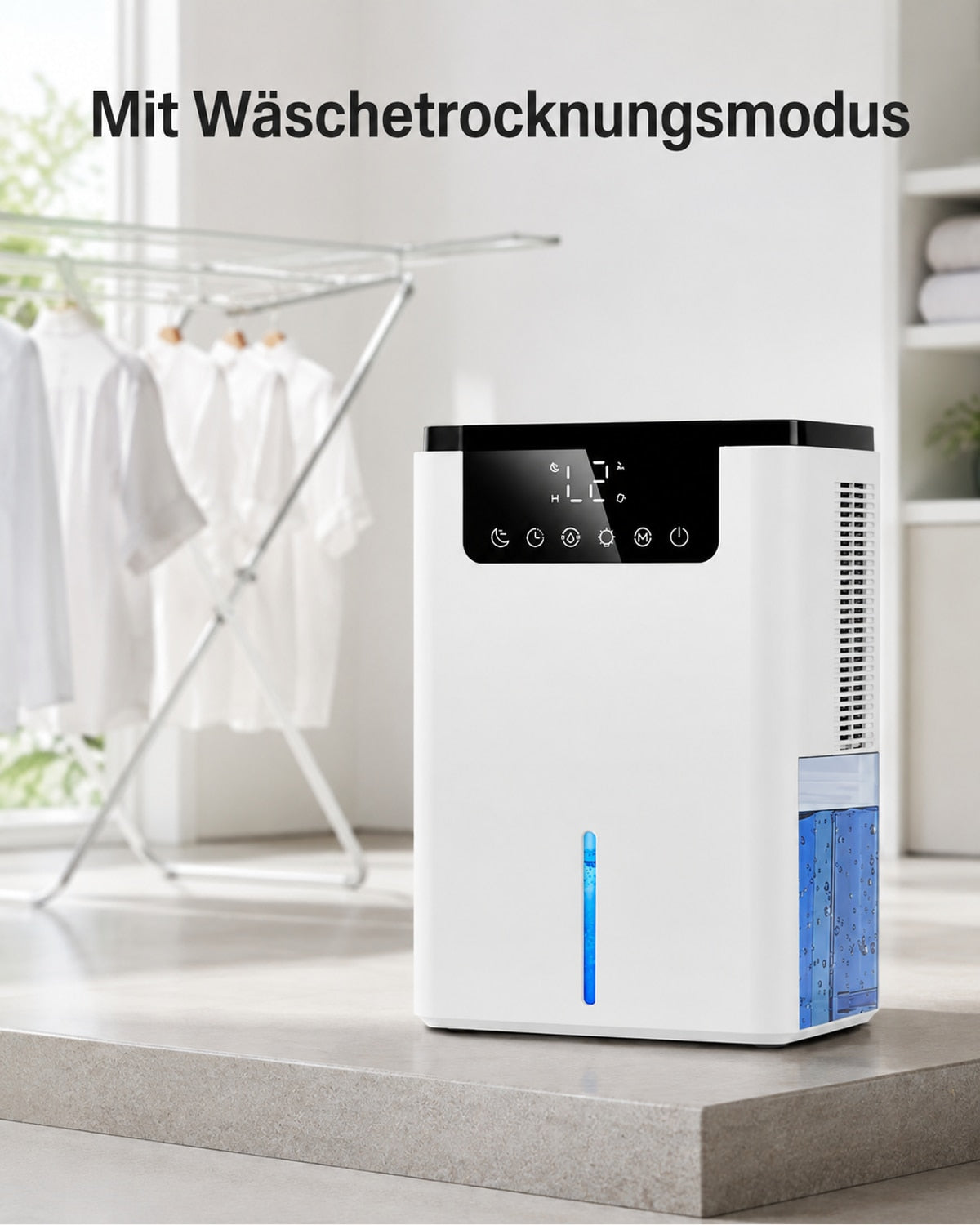 Luftentfeuchter D2 mit 2,5-l-Tank und Touch-Display – Produktansicht 9