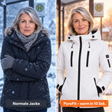 Vergleich: normale Winterjacke und Glacio mit Heizung
