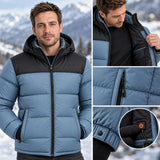 Beheizbare Unisex-Steppjacke PyreFit Gletor, Bedienknopf im Detail