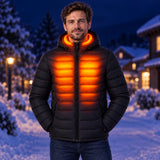 Beheizbare Herren-Steppjacke PyreFit Rangor – Wärme an Brust, Rücken und Kragen