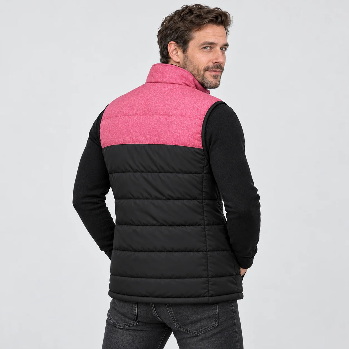 Beheizbare Unisex-Steppweste PyreFit Rundor, Rückansicht