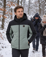 Beheizbarer Unisex-Parka PyreFit Schiefer im Winteralltag: Beim Spaziergang