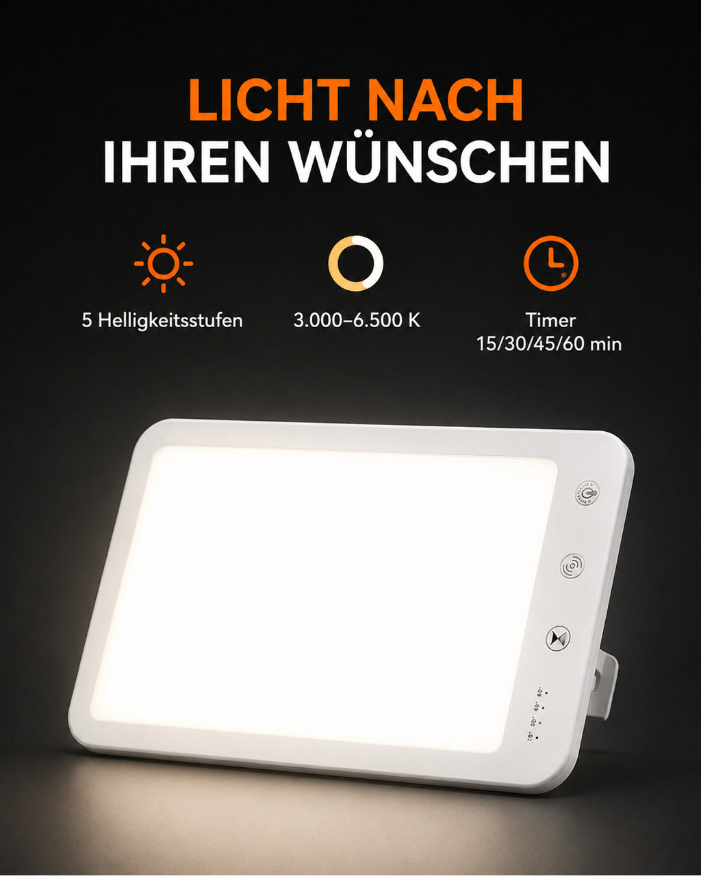 Tageslichtlampe JSK-30 mit Timer – Produktansicht 2