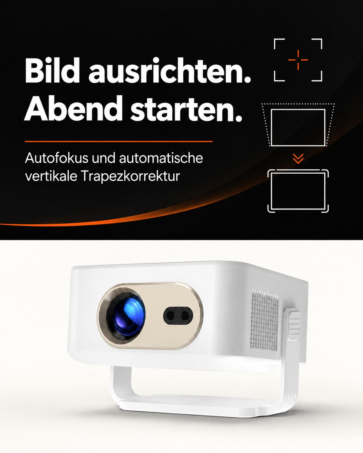 Mini Beamer – Bild ausrichten. Abend starten.