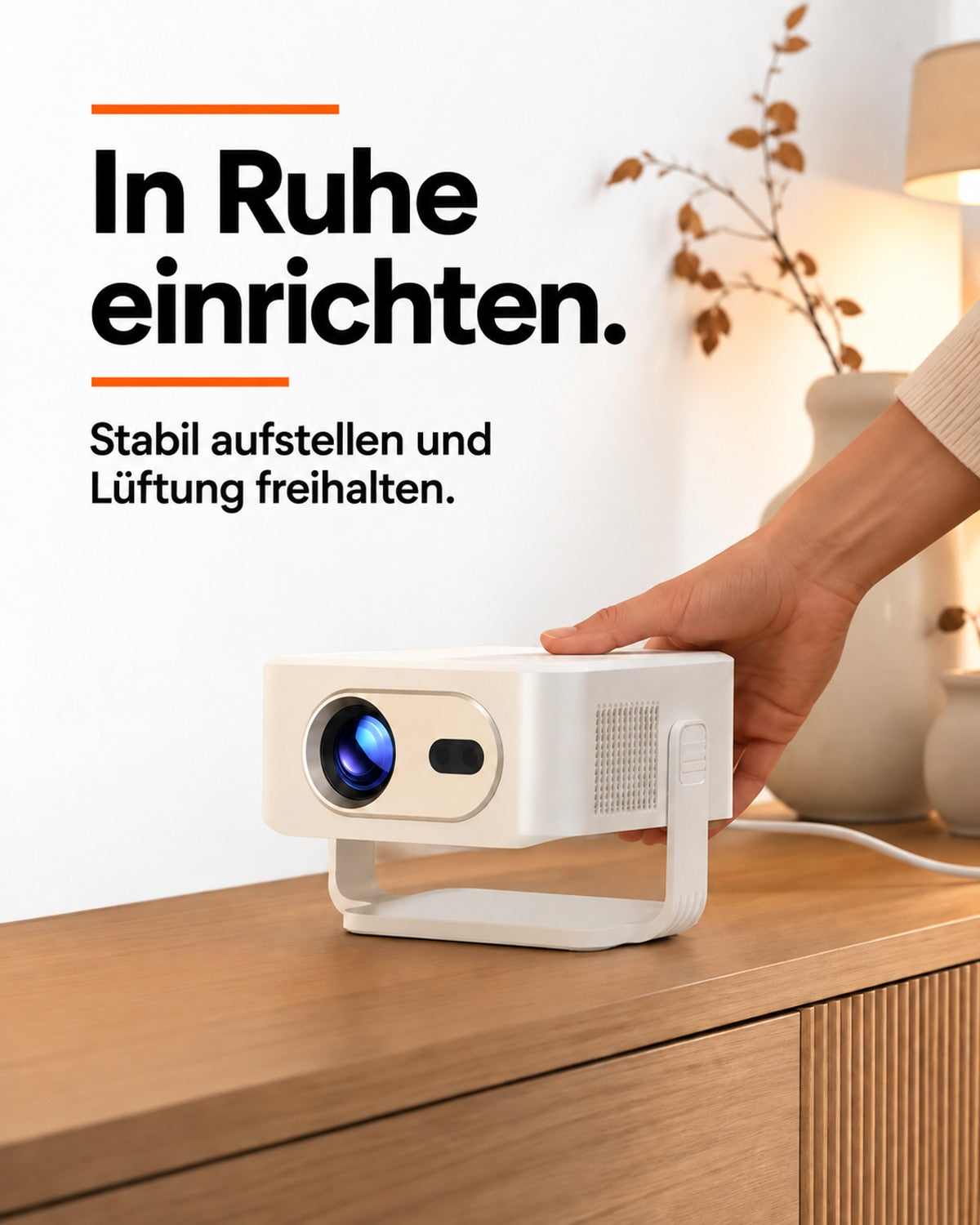 Mini Beamer – In Ruhe einrichten.
