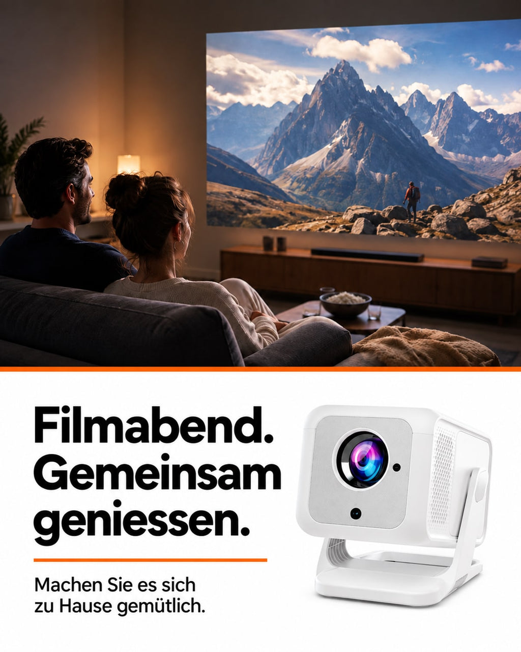 Mini Beamer – Filmabend. Gemeinsam geniessen.