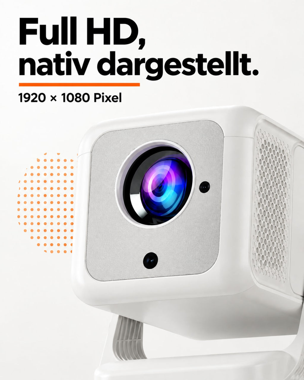 Mini Beamer – Full HD, nativ dargestellt.