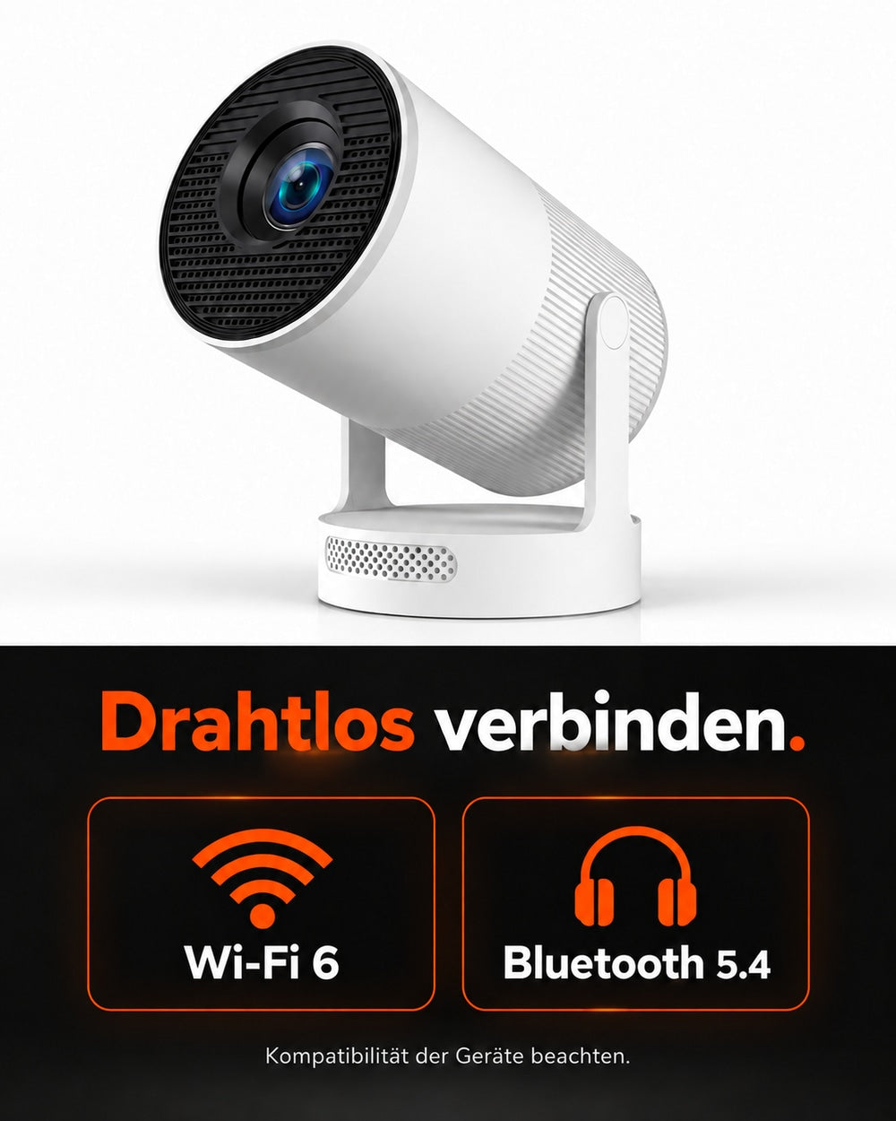 Mini-Beamer – Wi-Fi 6 und Bluetooth 5.4