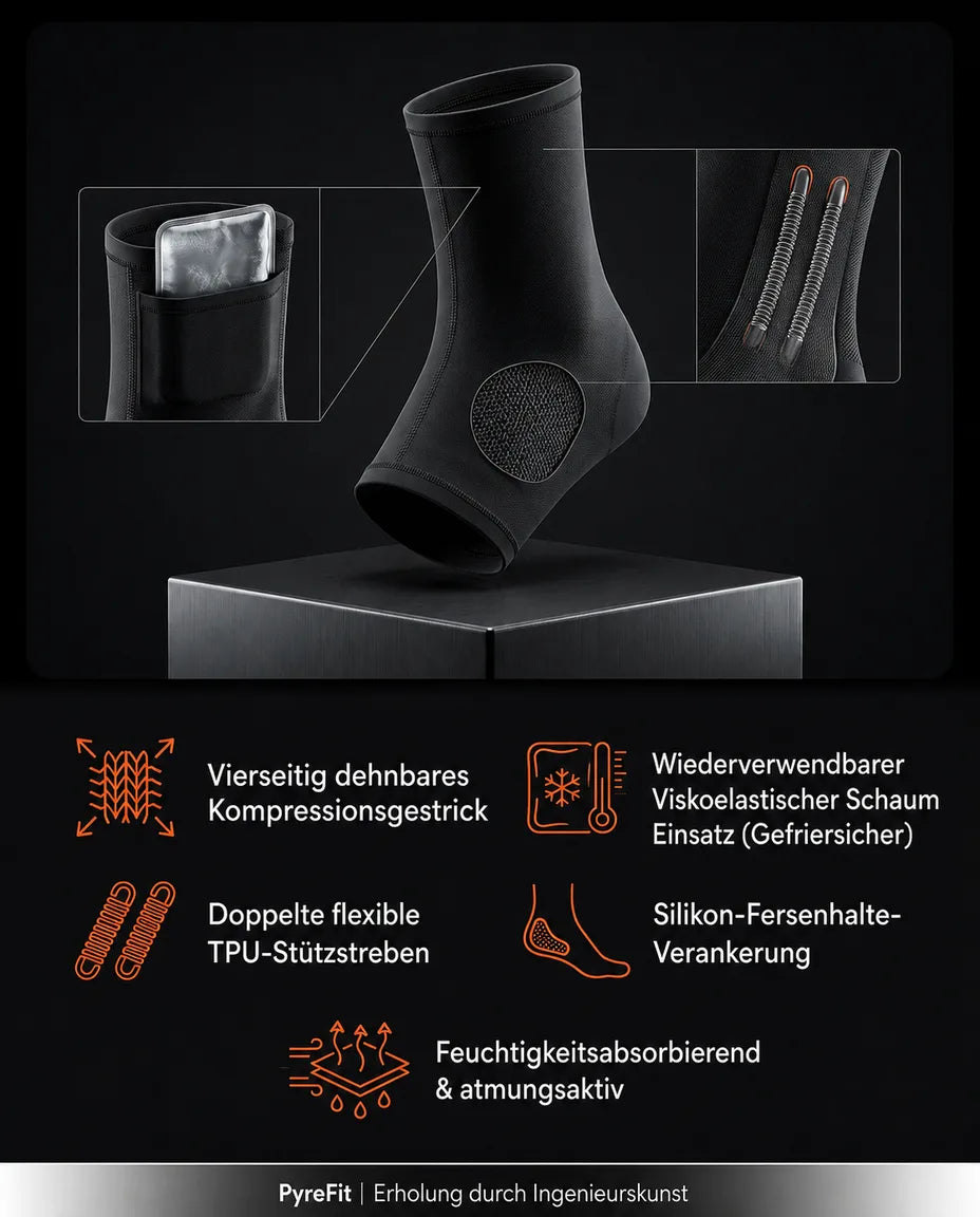Fussgelenkbandage kühlend mit Gel-Einsatz – flexible Stütze für müde Knöchel – Produktbild 10