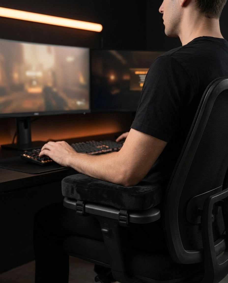 Armlehnenpolster im 2er-Set – weiche Auflage für Büro- und Gamingstühle – Produktbild 3