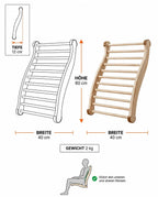 Sauna-Rückenlehne aus Holz – ergonomische Stütze für Spa und Bad – Produktbild 8