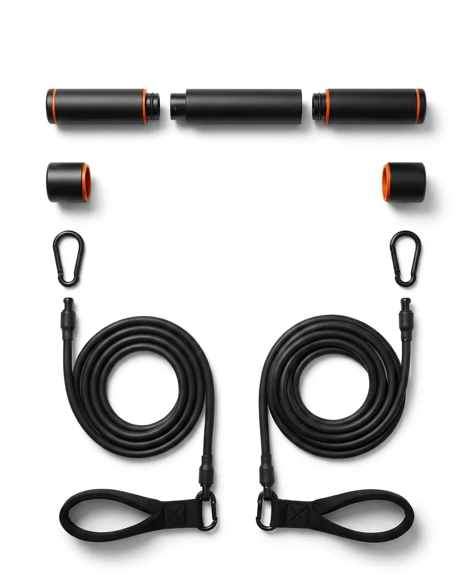 Pilates-Set mit Stange und Widerstandsbändern – gelenkschonendes Training für zu Hause – Produktbild 7