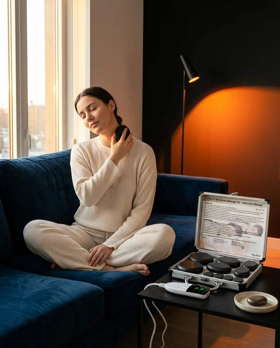 Hot-Stone-Massage-Set mit Natursteinen – Wärmemassage für einen Spa-Abend zuhause – Produktbild 3
