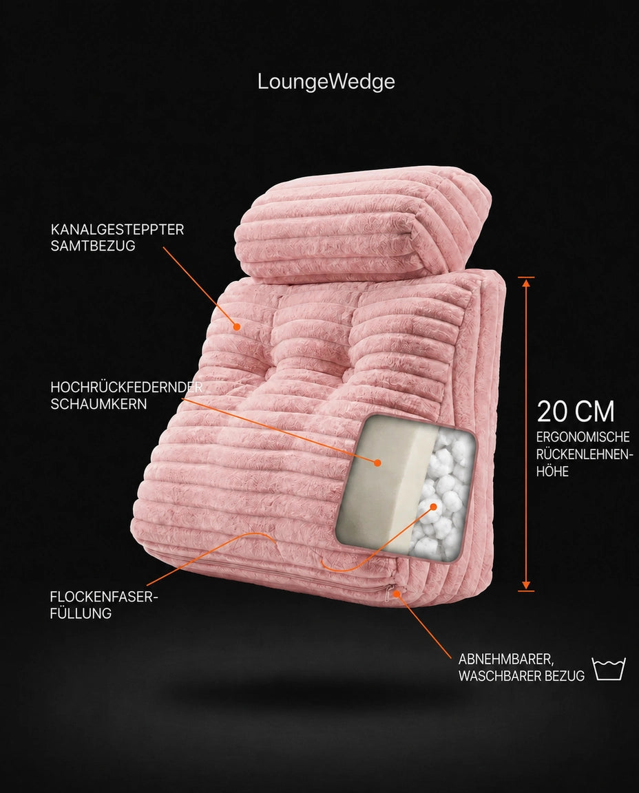 Lesekissen mit Nackenrolle – XXL-Keil für Lesen, Gaming und Laptop im Bett – Produktbild 8
