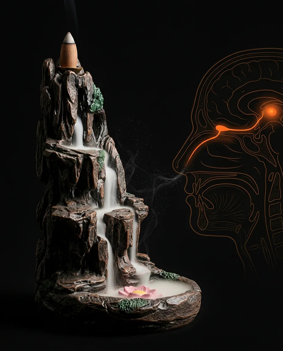 Räucherstäbchenhalter im Bergdesign – fängt Asche für ein ruhiges Ritual – Produktbild 11