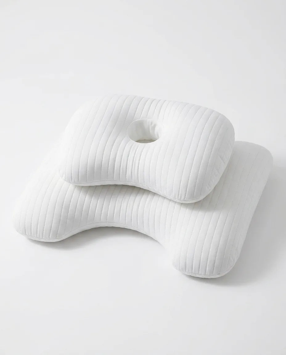 Seitenschläferkissen mit Ohraussparung – ergonomische Stütze für Nacken und Arm – Produktbild 10