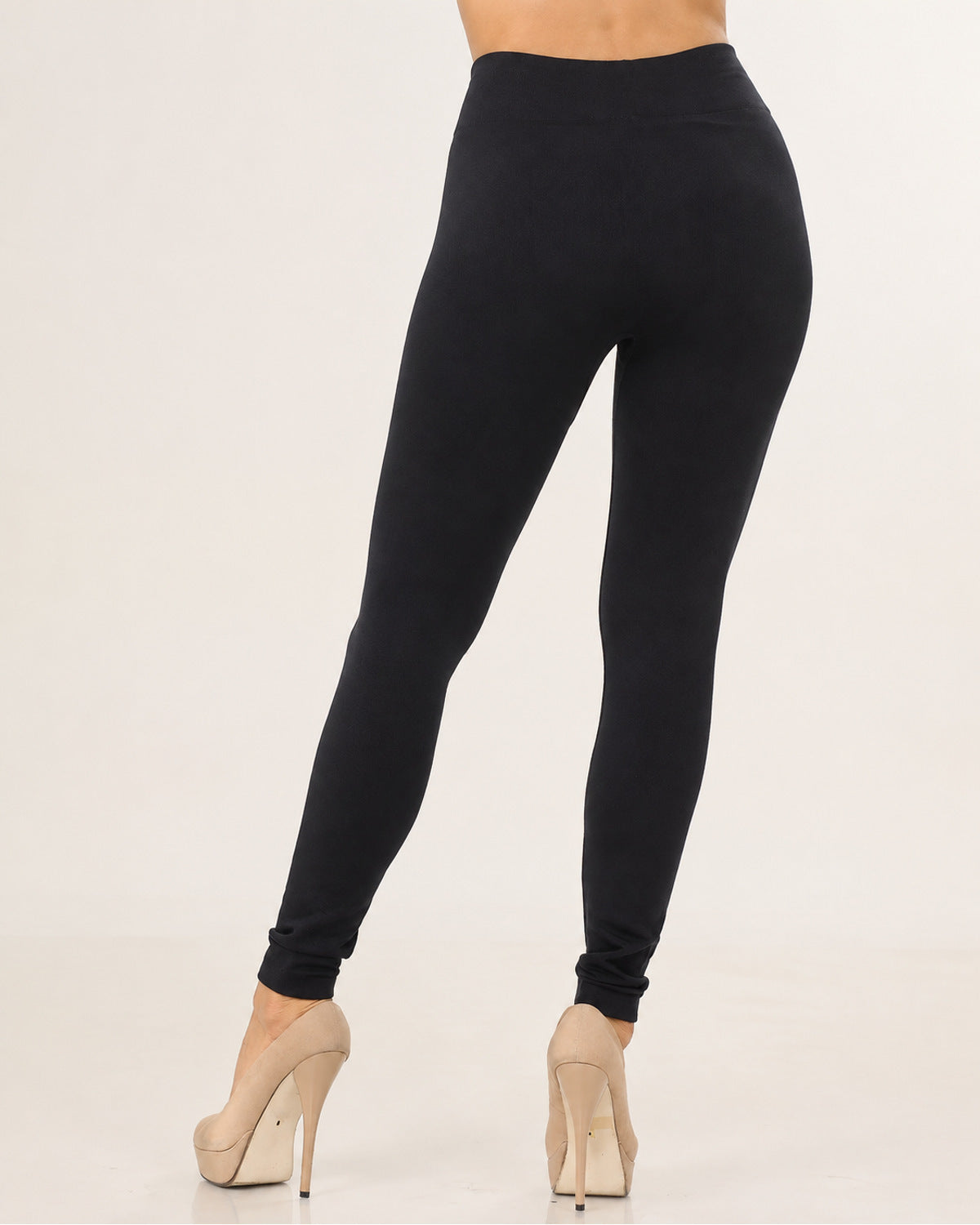 Schwarze Leggings mit Fleece-Innenseite – Produktansicht 1
