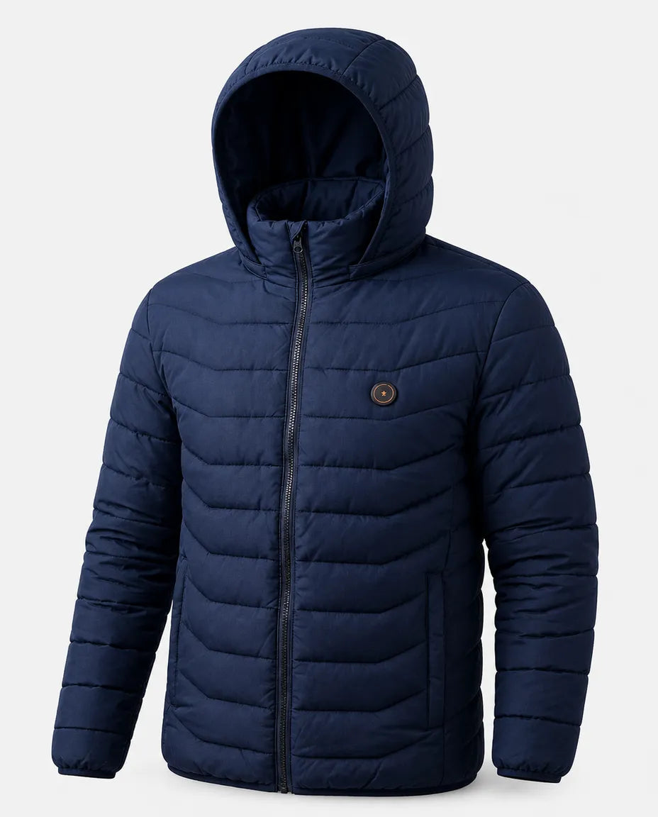 Beheizbare Jacke mit mehreren Heizzonen – USB-Wärme und abnehmbare Kapuze für den Winter – Produktbild 8