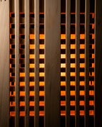 Saunabeleuchtung aus Holz – Lampenschirm für warmes Ambientelicht – Produktbild 4