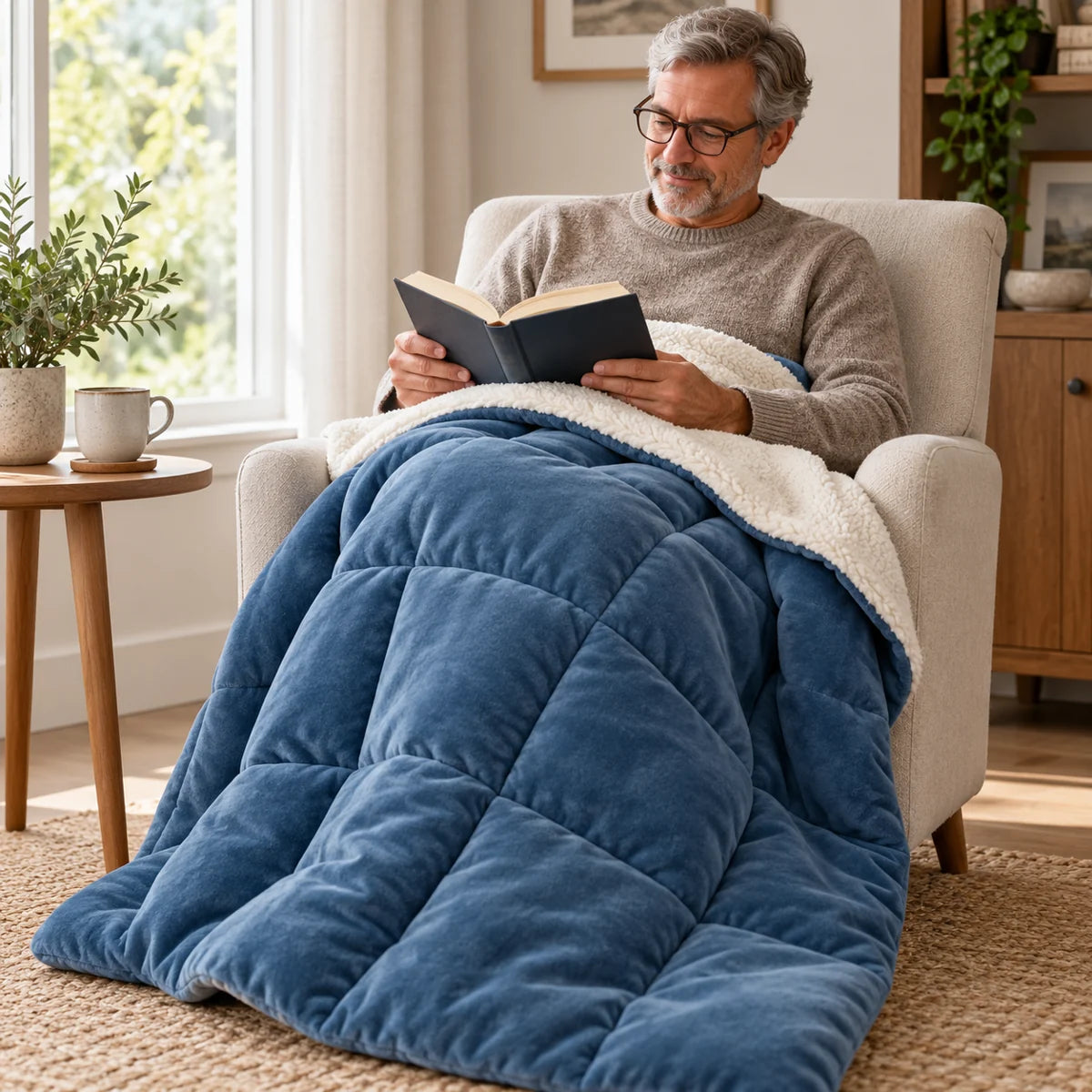 Wendbare Fleece-Kuscheldecke