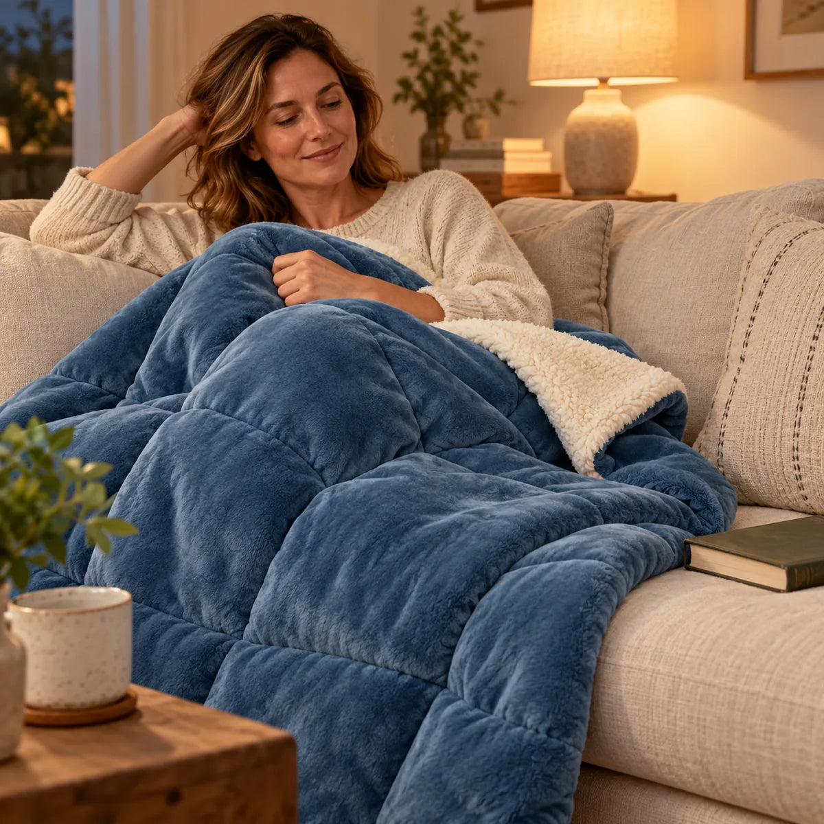 Wendbare Fleece-Kuscheldecke