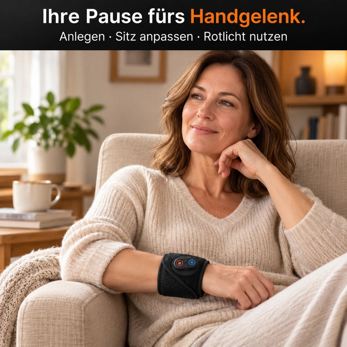 LED-Rotlichtband fürs Handgelenk