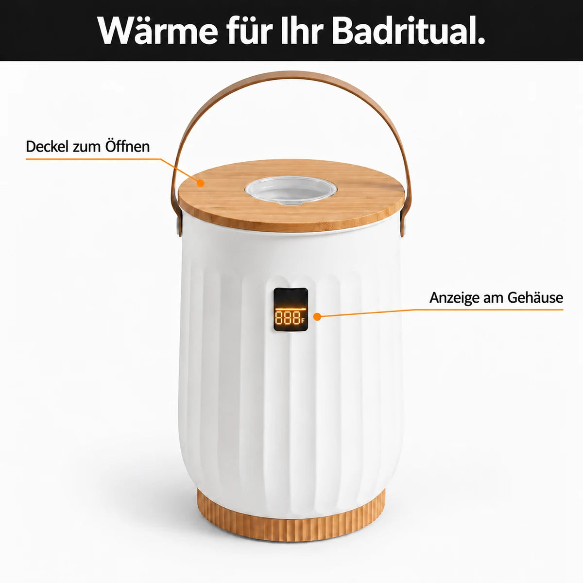 Handtuchwärmer mit Deckel