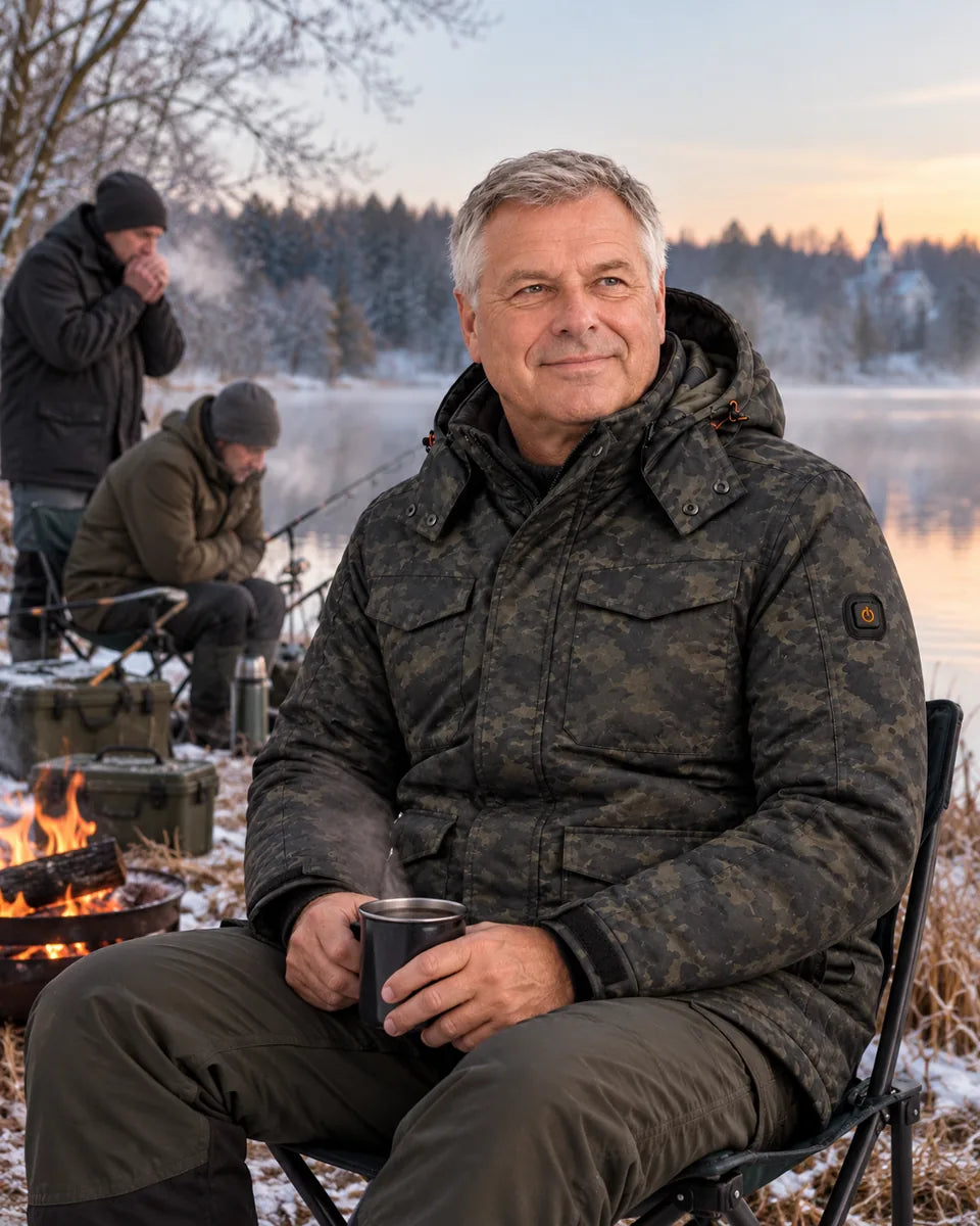 PyreFit Alpino – Beheizbare Herrenjacke in Camouflage