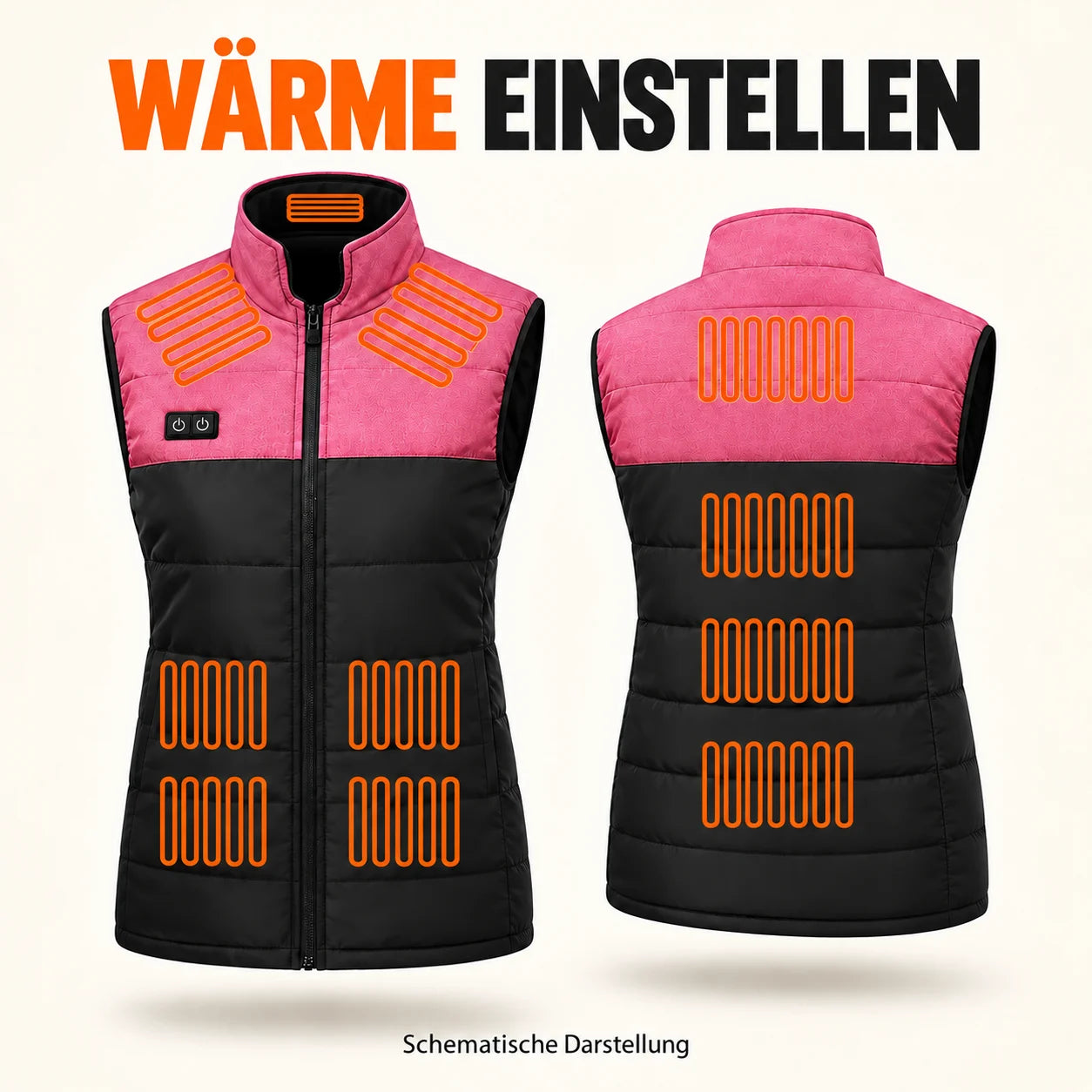 PyreFit Rundor – Beheizbare Unisex-Steppweste