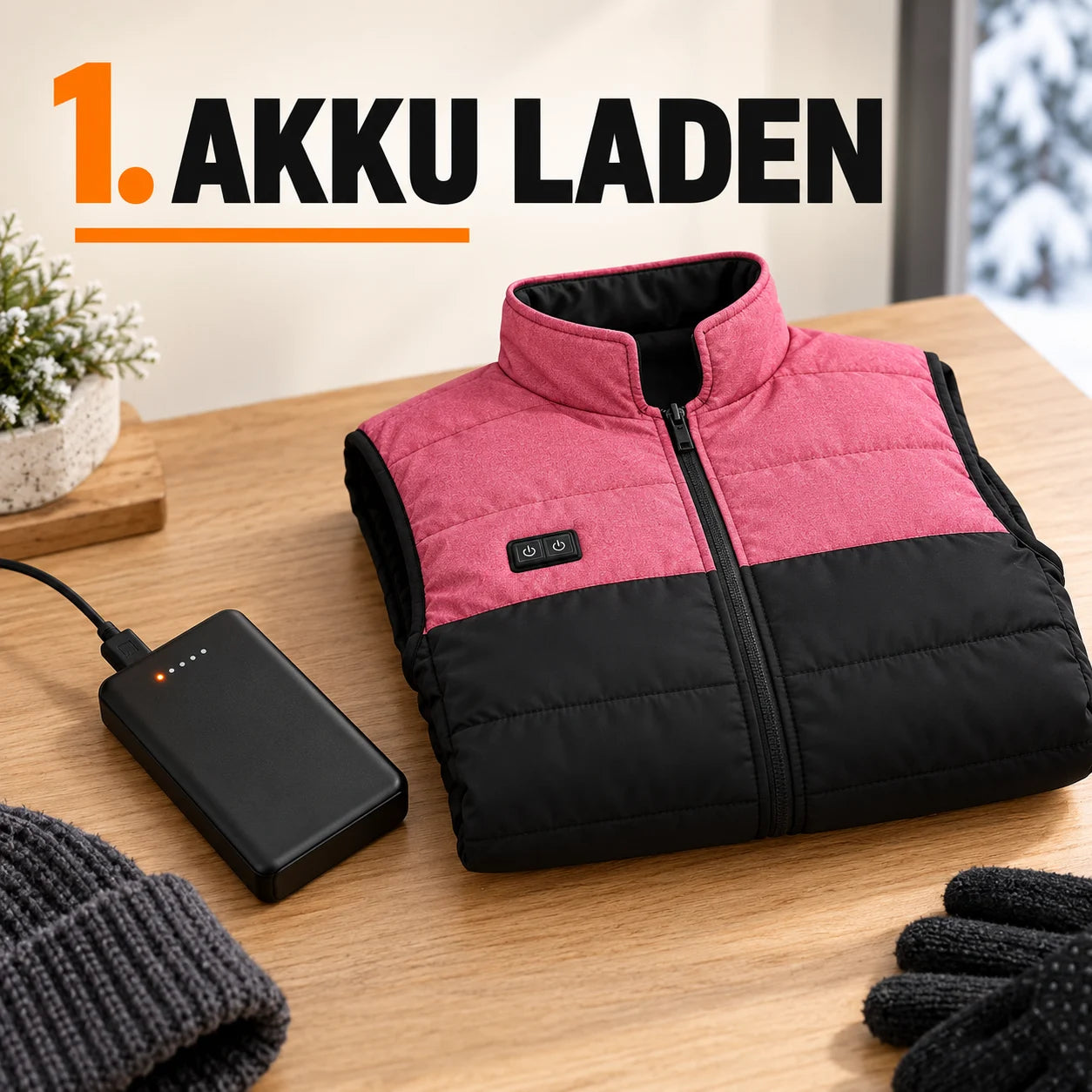 PyreFit Rundor – Beheizbare Unisex-Steppweste
