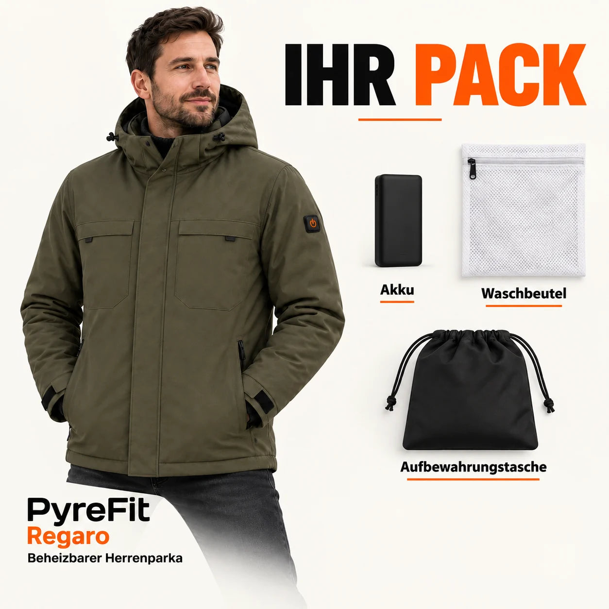 PyreFit Regaro – Beheizbarer Herrenparka