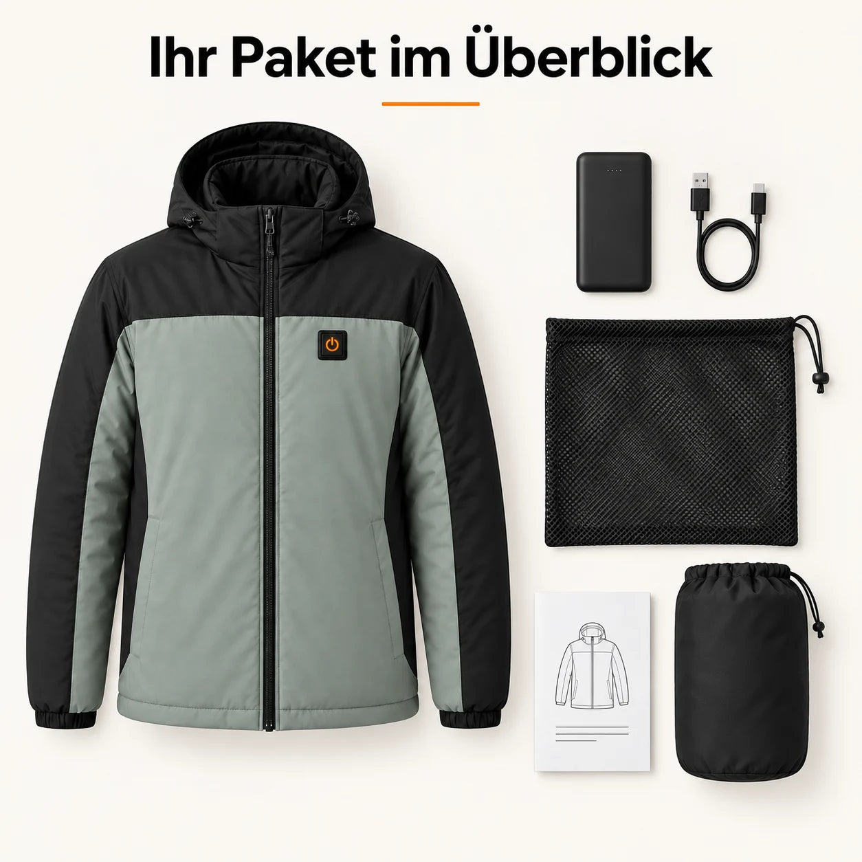 PyreFit Schiefer – Beheizbarer Unisex-Parka