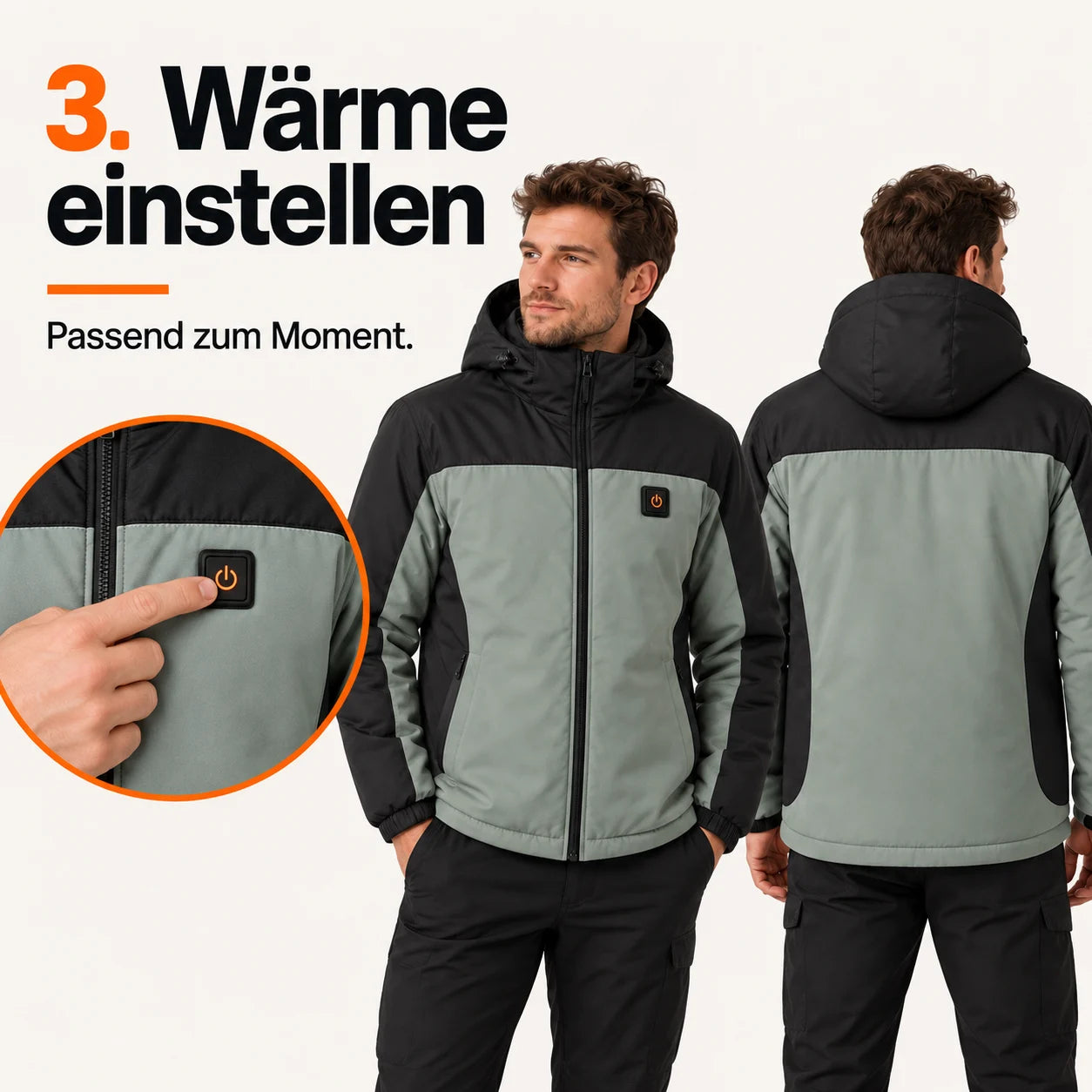 PyreFit Schiefer – Beheizbarer Unisex-Parka