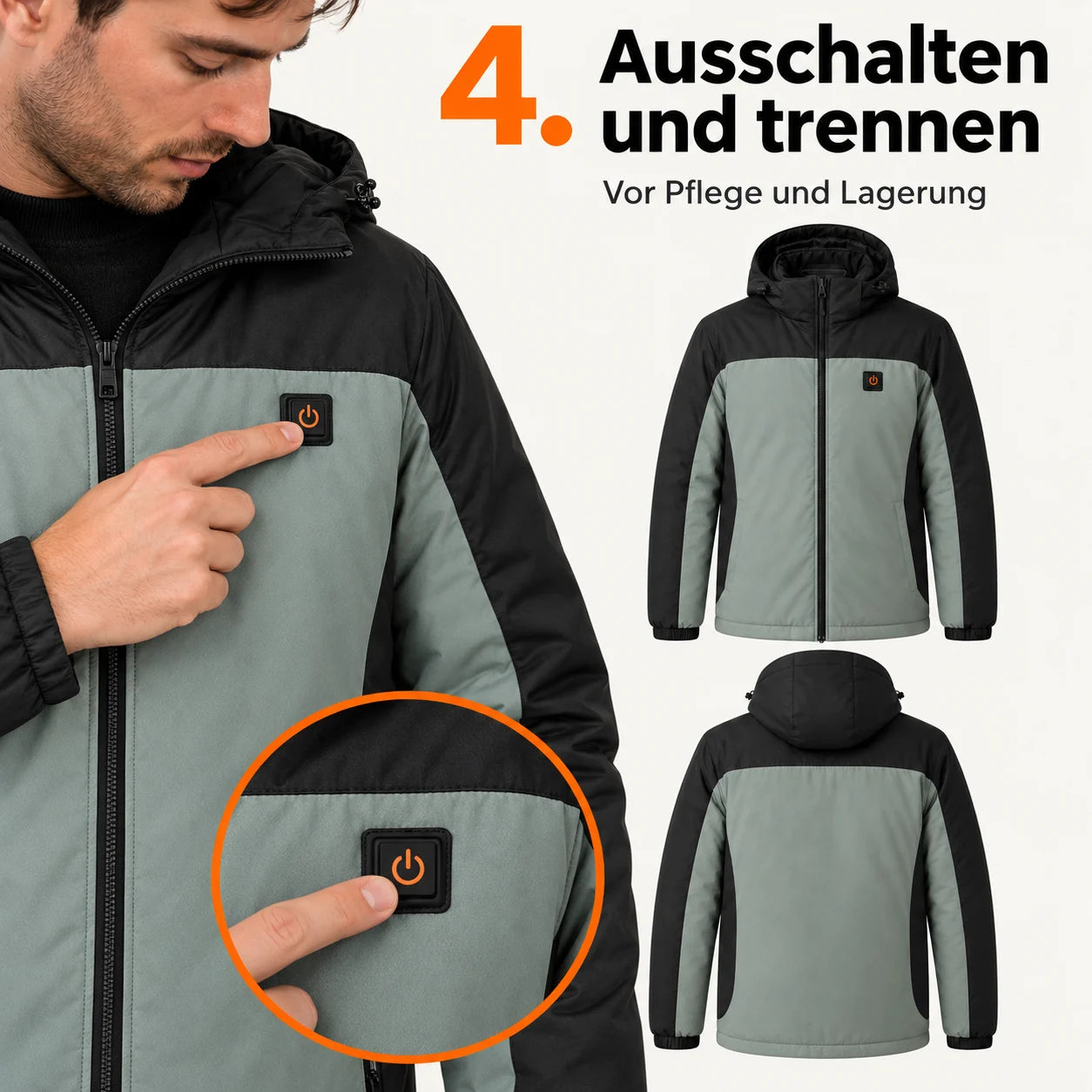 PyreFit Schiefer – Beheizbarer Unisex-Parka