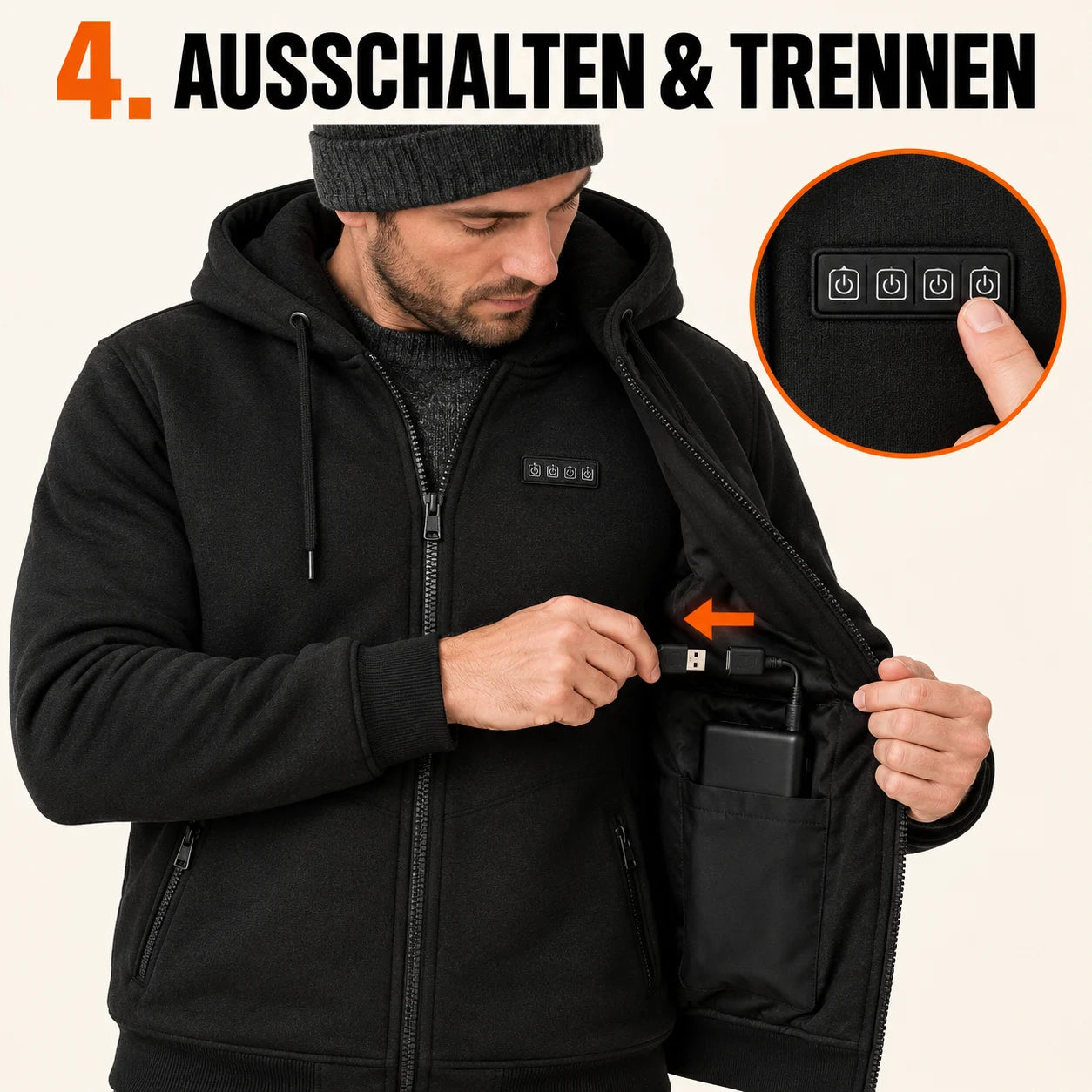 PyreFit Kernor – Beheizbarer Herren-Sweathoodie