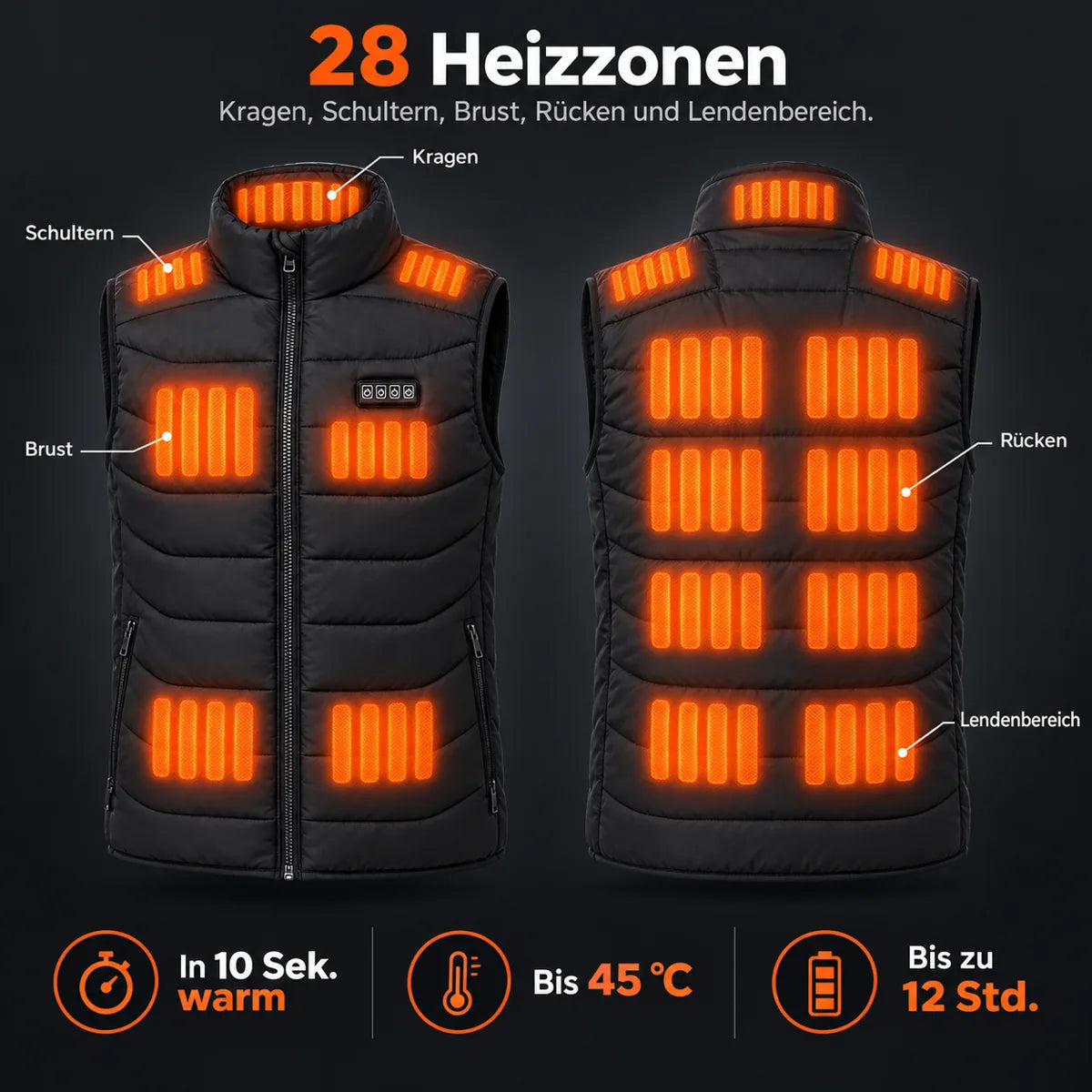 PyreFit Aurina – Beheizbare Unisex-Weste