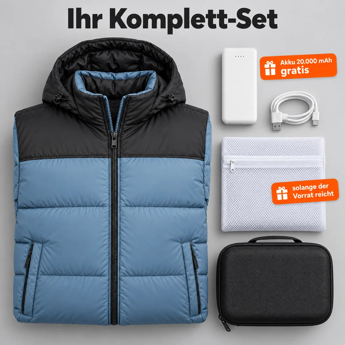 PyreFit Gletor – Beheizbare Unisex-Steppjacke