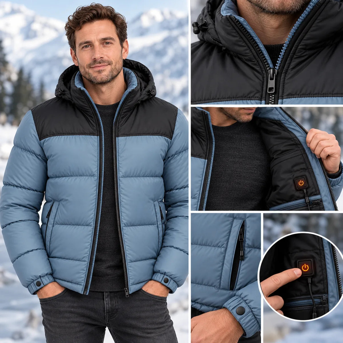 PyreFit Gletor – Beheizbare Unisex-Steppjacke