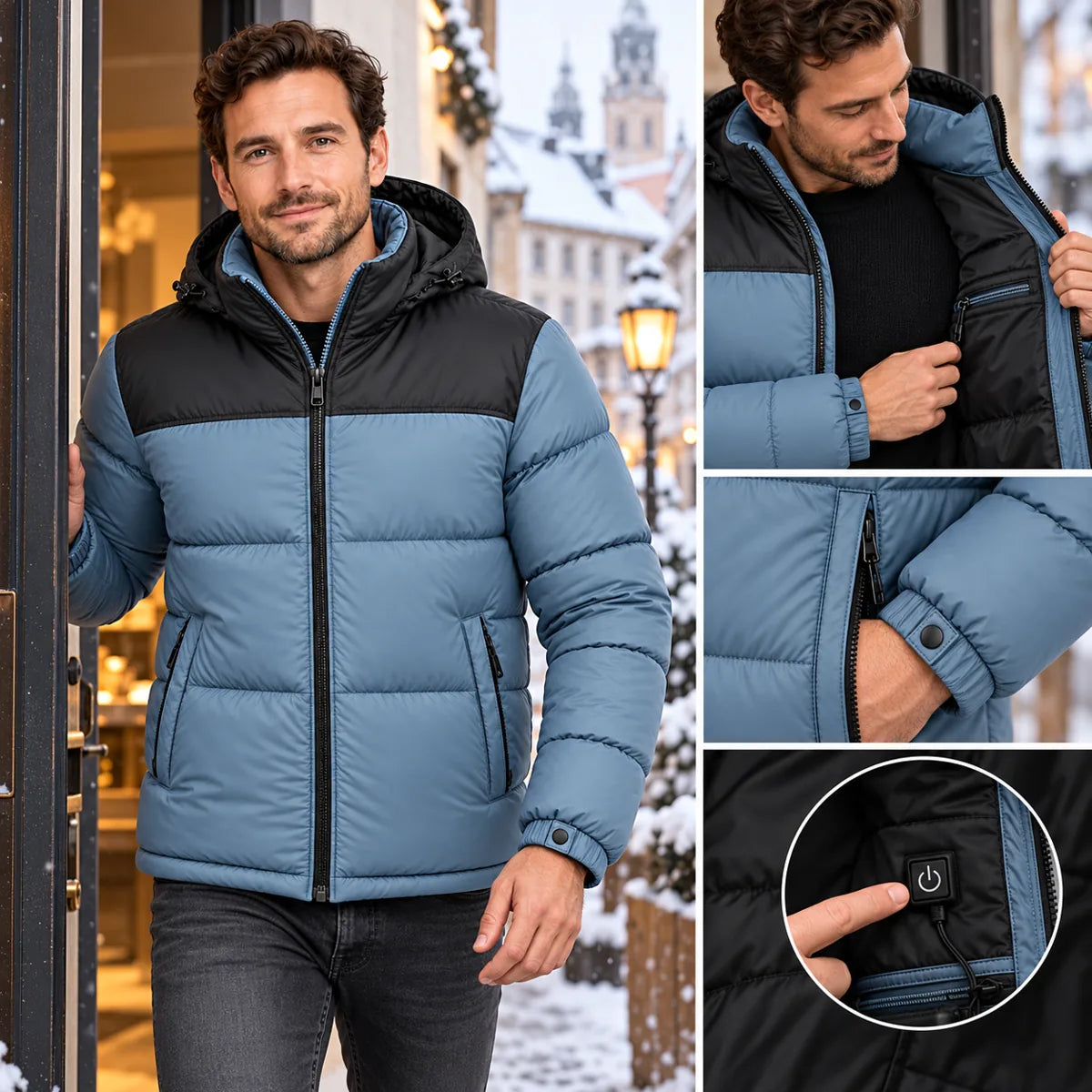 PyreFit Gletor – Beheizbare Unisex-Steppjacke