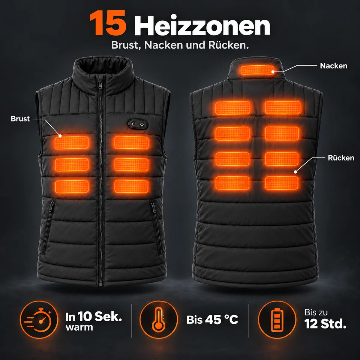 PyreFit Matrixor – Beheizbare Unisex-Weste