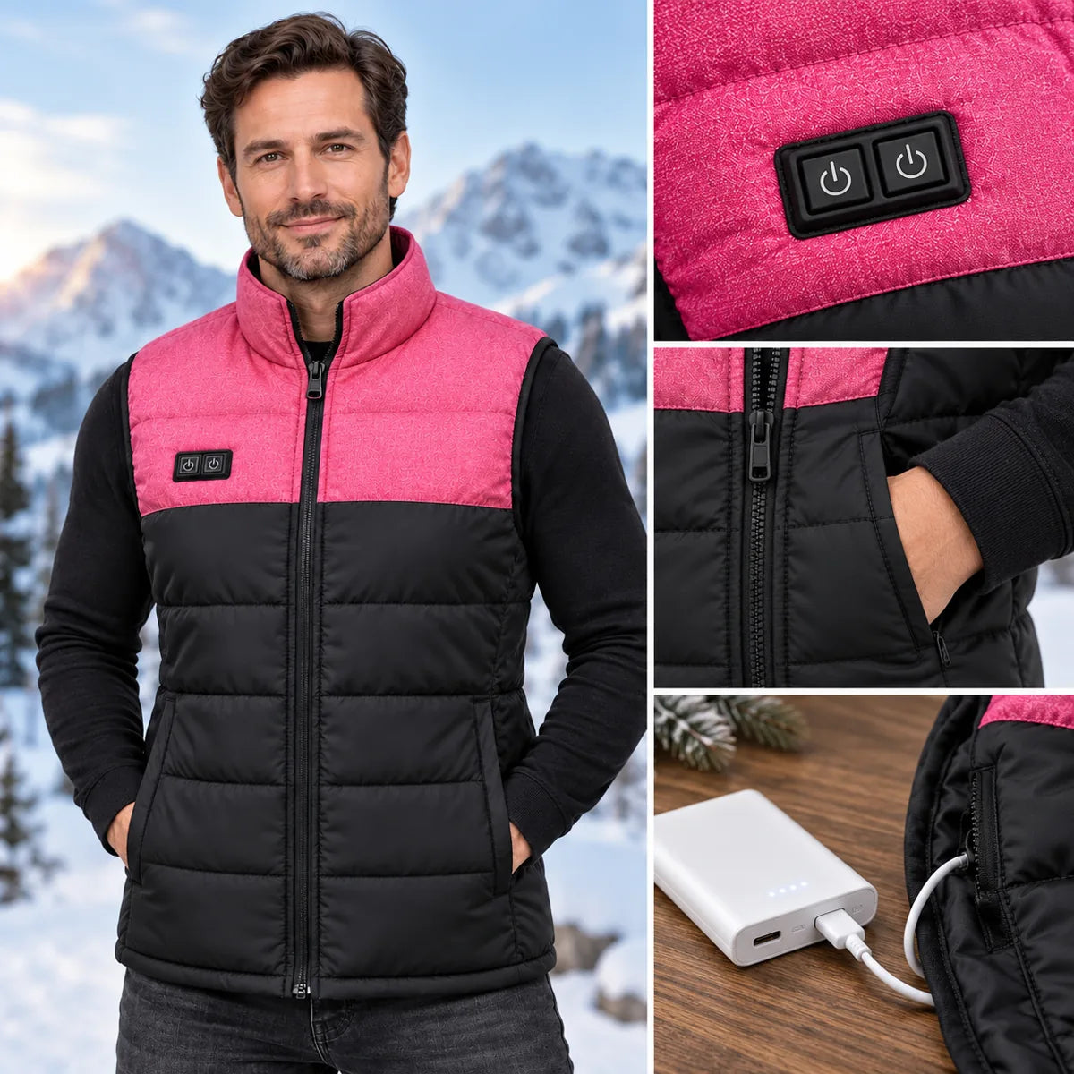 PyreFit Rundor – Beheizbare Unisex-Steppweste