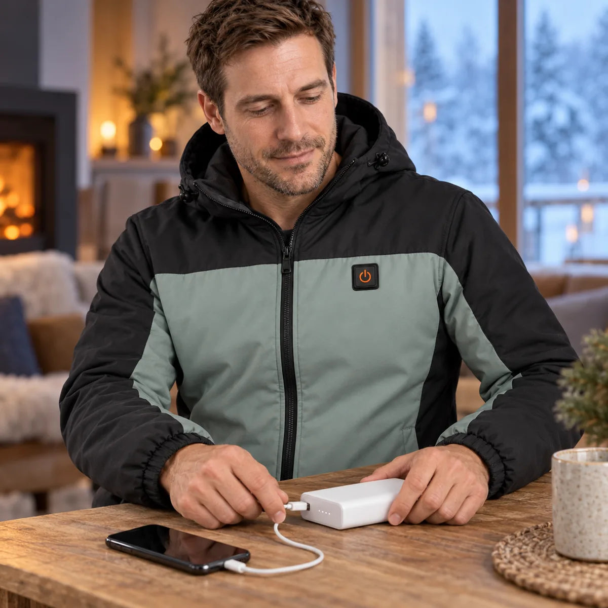 PyreFit Schiefer – Beheizbarer Unisex-Parka