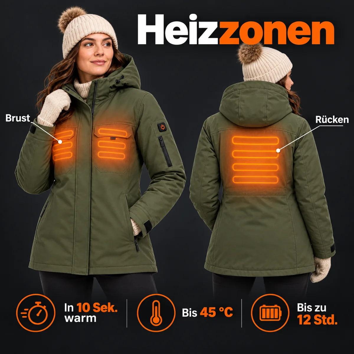 PyreFit Terrano – Beheizbarer Damenparka